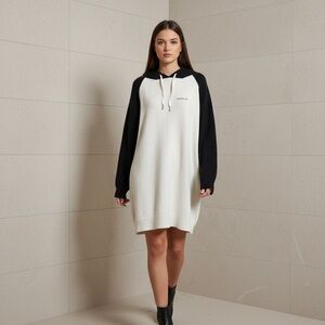 Romeo & Juliet Couture Color Block Raglan Hoodie Sweater Dress